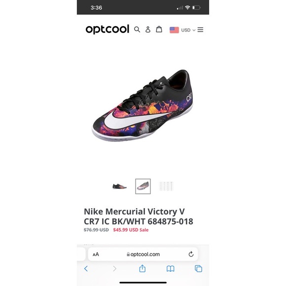 🌸✨Nike Men’s Mercurial Victory CR 7 Indoor Soccer Shoes Size 10.5 - Picture 13 of 15